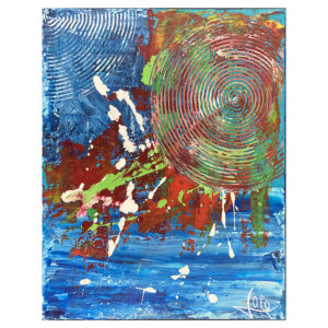 Spirales Éclaboussures Loco artiste peintre forme cercle jet peinture
