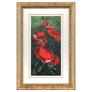 Pavots au vent Lise Martin artiste peintre champs fleur vent