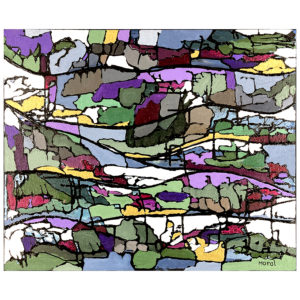 degel Morel peintre embacle glace tumulte paysage rural champ foret riviere eau