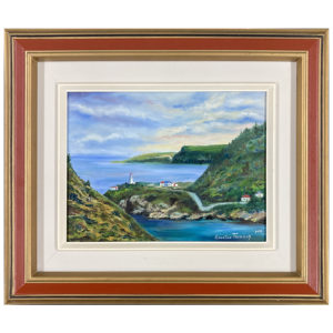 Route de la Gaspésie Albertine Tremblay artiste peintre quebecois fleuve montagne eau village phare