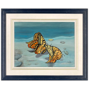 Creation par R. Laprise artiste quebecois papillons accouplement