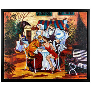 Entre amoureux Boulanger artiste peintre diner serveur restaurant terrasse Italie atmosphere ambiance
