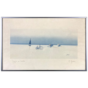 Sur la plage par C. Giordani artiste peintre