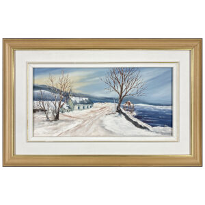 bord mer hiver neige maison route pergola arbre montagne chemin gravier paysage