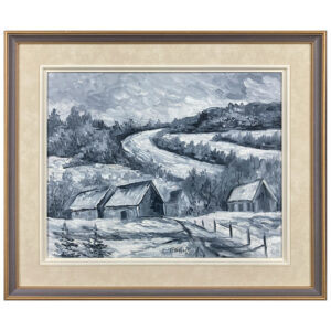 neige paysage rural ferme montagne foret froid obscur