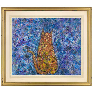 chat mosaique interpretation mouvement sylvain mario caron artiste peintre quebecois