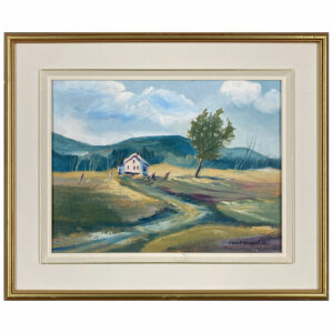 chemin paysage campagne maison arbre montagne foret nuage