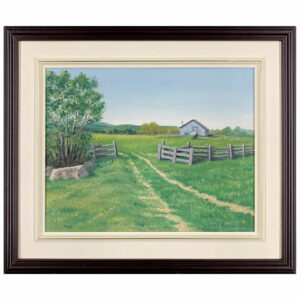 barriere champs ferme prairie arbre montagne paysage campagne
