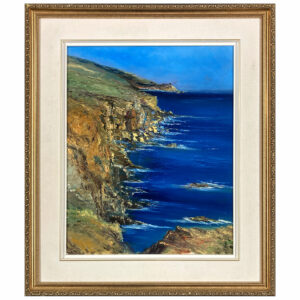 paysage cotier vague mer falaise rocher cap rocher verdure